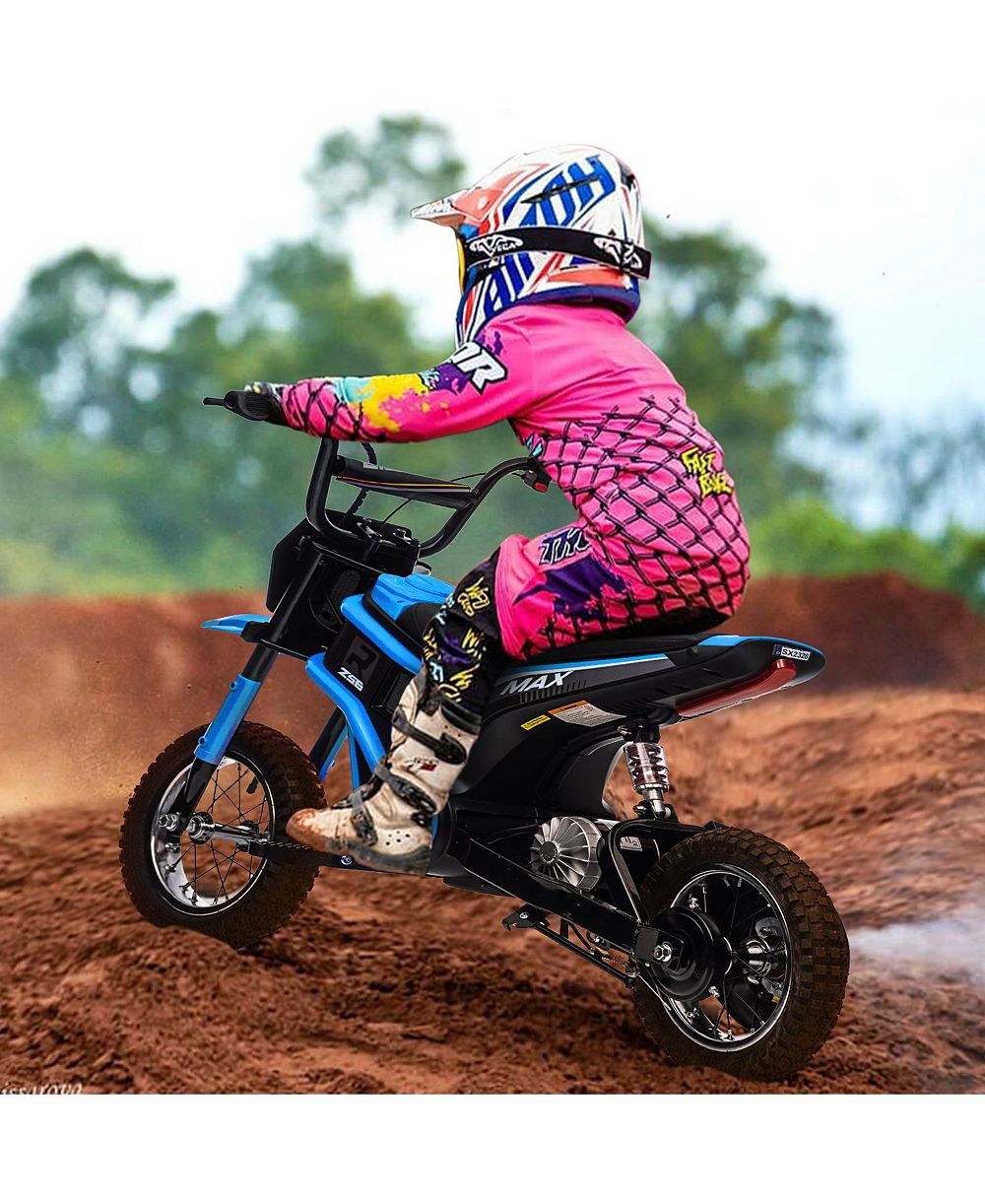 homfan 24V Electric Ride-On Motorcycle, Metal Frame, Remote Control, 350W Motor, Ages 3-6