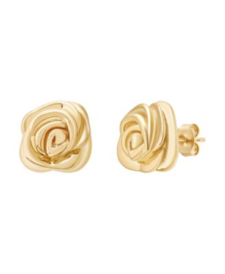 Macy's Flower Stud Earrings in 10k Yellow Gold