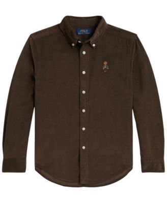 Детская рубашка Polo Ralph Lauren Boys' 8-20 Polo Bear Cotton Corduroy