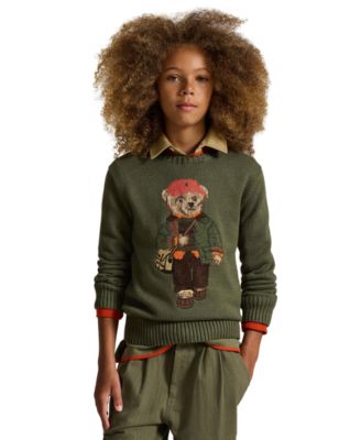 Polo Ralph Lauren Детский свитер с вышивкой Polo Bear, размеры 8-20