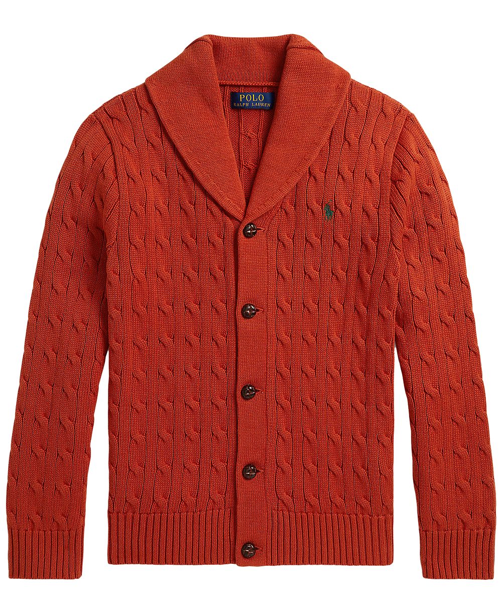 Polo Ralph Lauren Boys' 8-20 Cable-Knit Cotton Shawl Cardigan