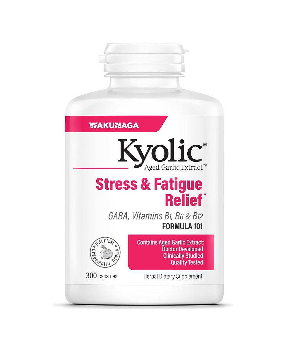 Kyolic Aged Garlic Extract Formula 101, для снятия стресса и усталости, 300 капсул