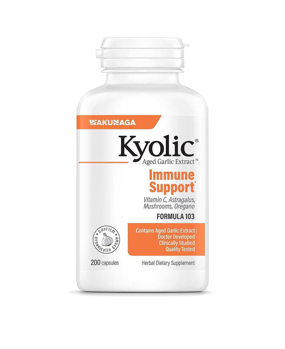 Kyolic Aged Garlic Extract Formula 103, Immune Support, 200 Capsules