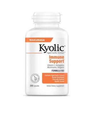 Kyolic Aged Garlic Extract Formula 103, Immune Support, 200 Capsules