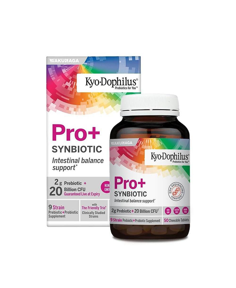 Kyo-Dophilus Pro+ Synbiotic, поддержка кишечного баланса, 50 жевательных таблеток