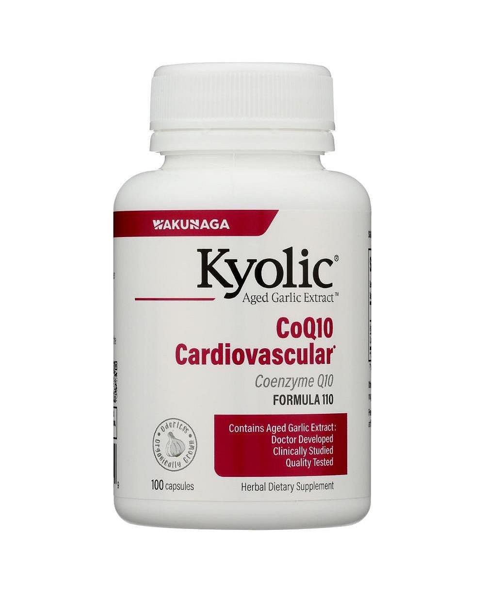 Kyolic Aged Garlic Extract Formula 110, CoQ10 Cardiovascular, 100 Capsules