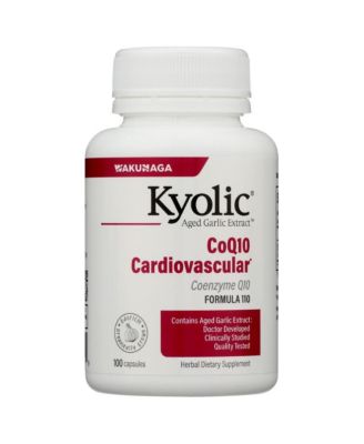 Kyolic Aged Garlic Extract Formula 110, CoQ10 Cardiovascular, 100 Capsules