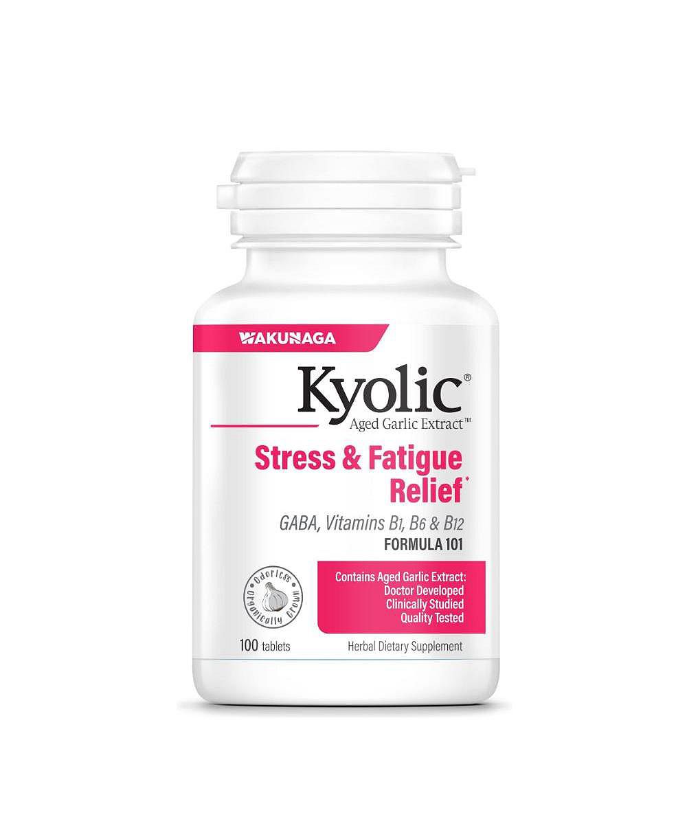 Kyolic Aged Garlic Extract Formula 101, Stress and Fatigue Relief, 100 tablets.