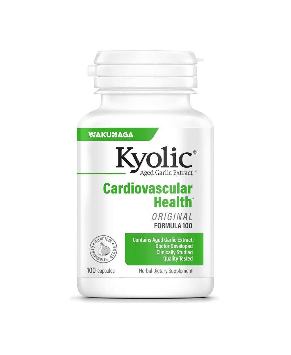 Kyolic Aged Garlic Extract Formula 100 для здоровья сердечно-сосудистой системы, 100 капсул