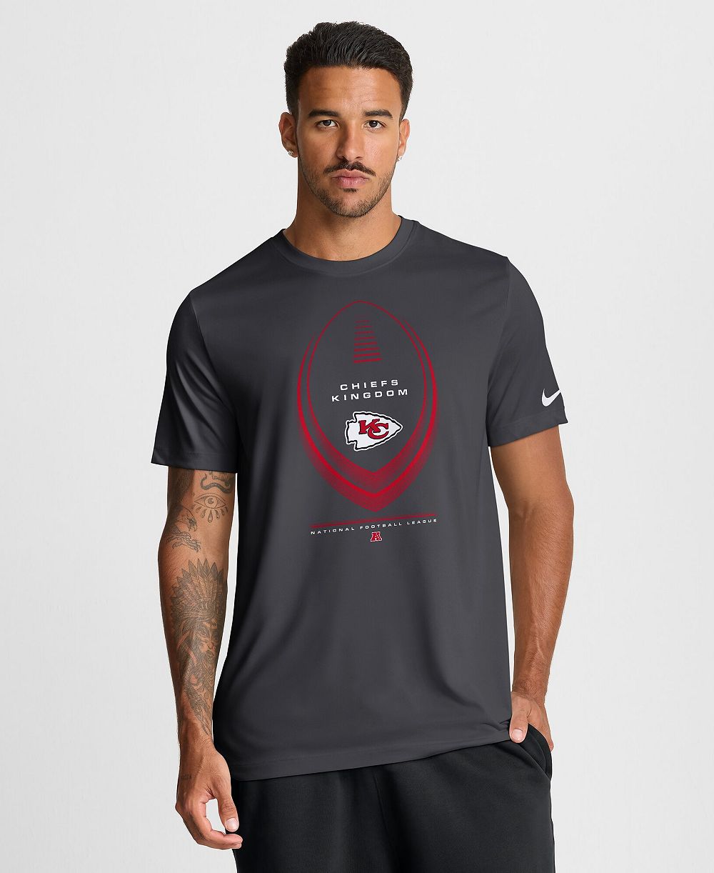 Футболка Nike Legend Icon Dri-FIT для мужчин, антрацитовый цвет, Kansas City Chiefs