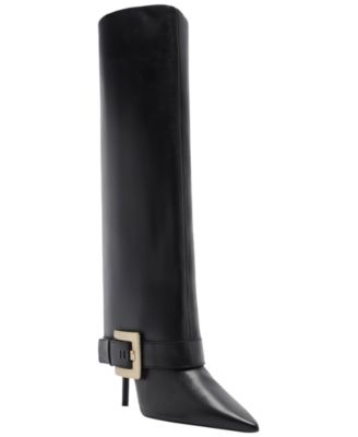 Arezzo Women's Kenny Mid Stiletto Buckle Dress Boots