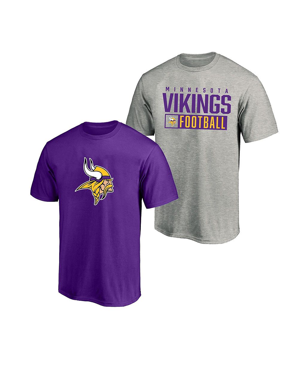 Мужской комплект из 2 шт. Fanatics Heather Gray/Purple Minnesota Vikings Big & Tall T-Shirt