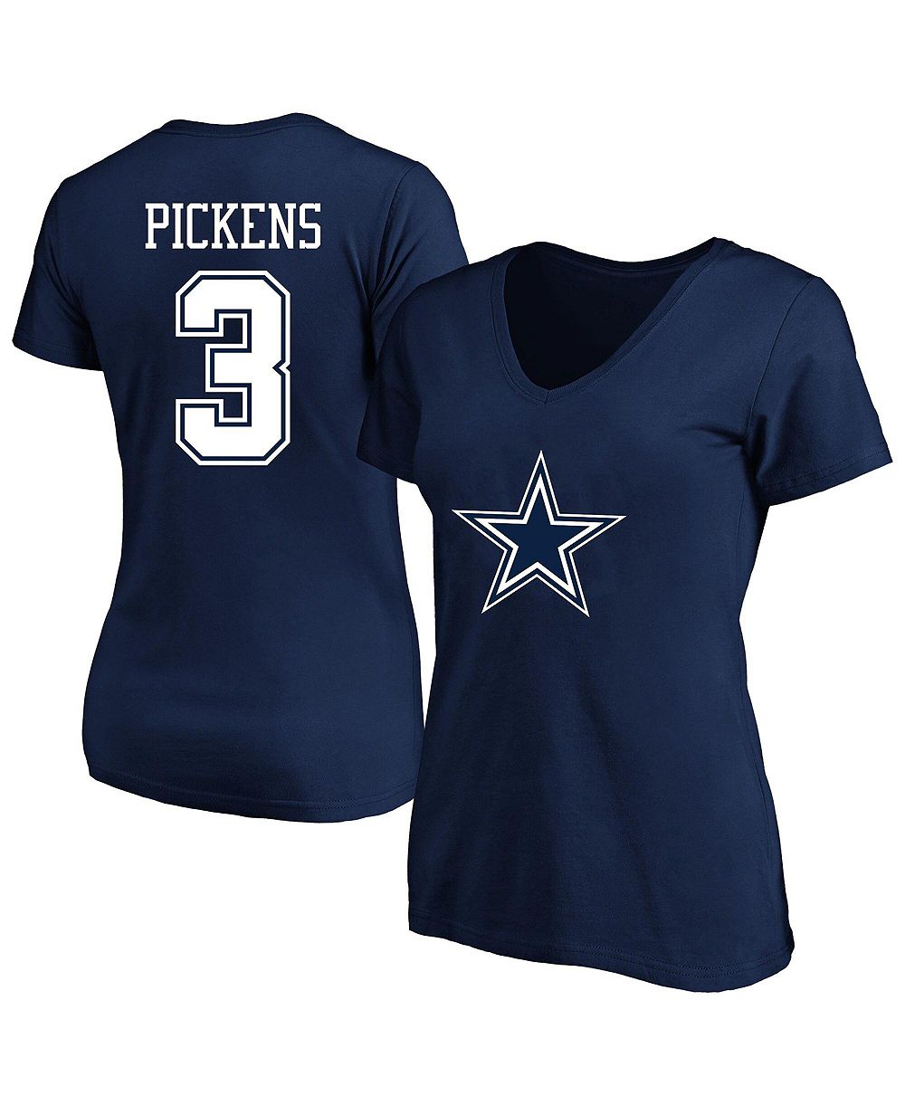 Женская футболка Fanatics George Pickens Dallas Cowboys Plus Size, темно-синяя