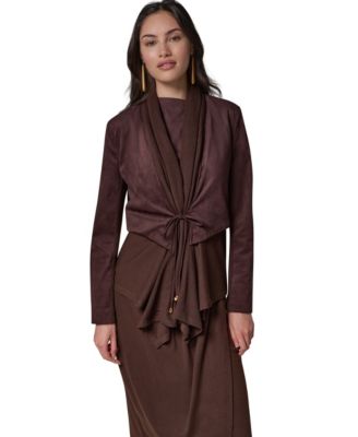 Donna Karan New York Женский жакет с воротником-шалью mixed-media