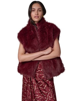 Donna Karan New York женский жилет без рукавов из искусственного меха