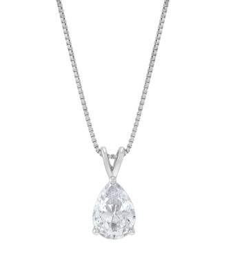IGI Certified Lab-Grown Diamond Solitaire Pendant Necklace (1/2 ct. t.w.) in 14k White or Yellow Gold