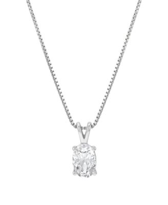 IGI Certified Lab-Grown Diamond Solitaire Pendant Necklace (1/2 ct. t.w.) in 14k White or Yellow Gold