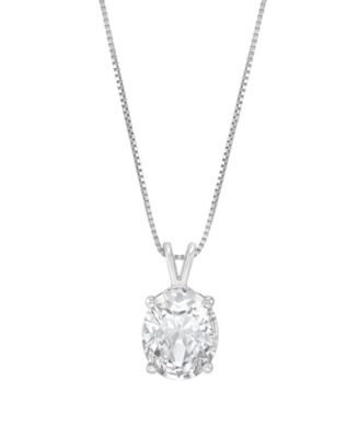 IGI Certified Lab-Grown Diamond Solitaire Pendant Necklace (2 ct. t.w.) in 14k White or Yellow Gold