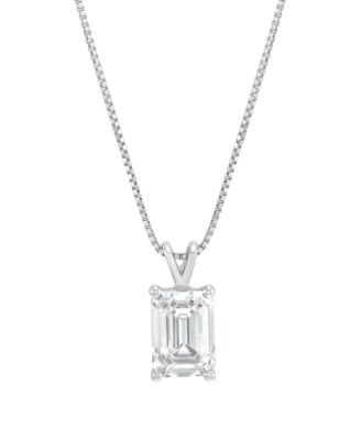 IGI Certified Lab-Grown Diamond Solitaire Pendant Necklace (1 ct. t.w.) in 14k White or Yellow Gold
