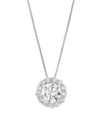 IGI Certified Lab-Grown Diamond Pendant Necklace (2 ct. t.w.) in 14k White or Yellow Gold