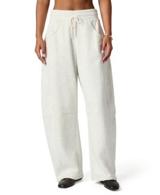 Florence By Mills Women's High-Rise Barrel Leg Cotton-Blend Sweatpant