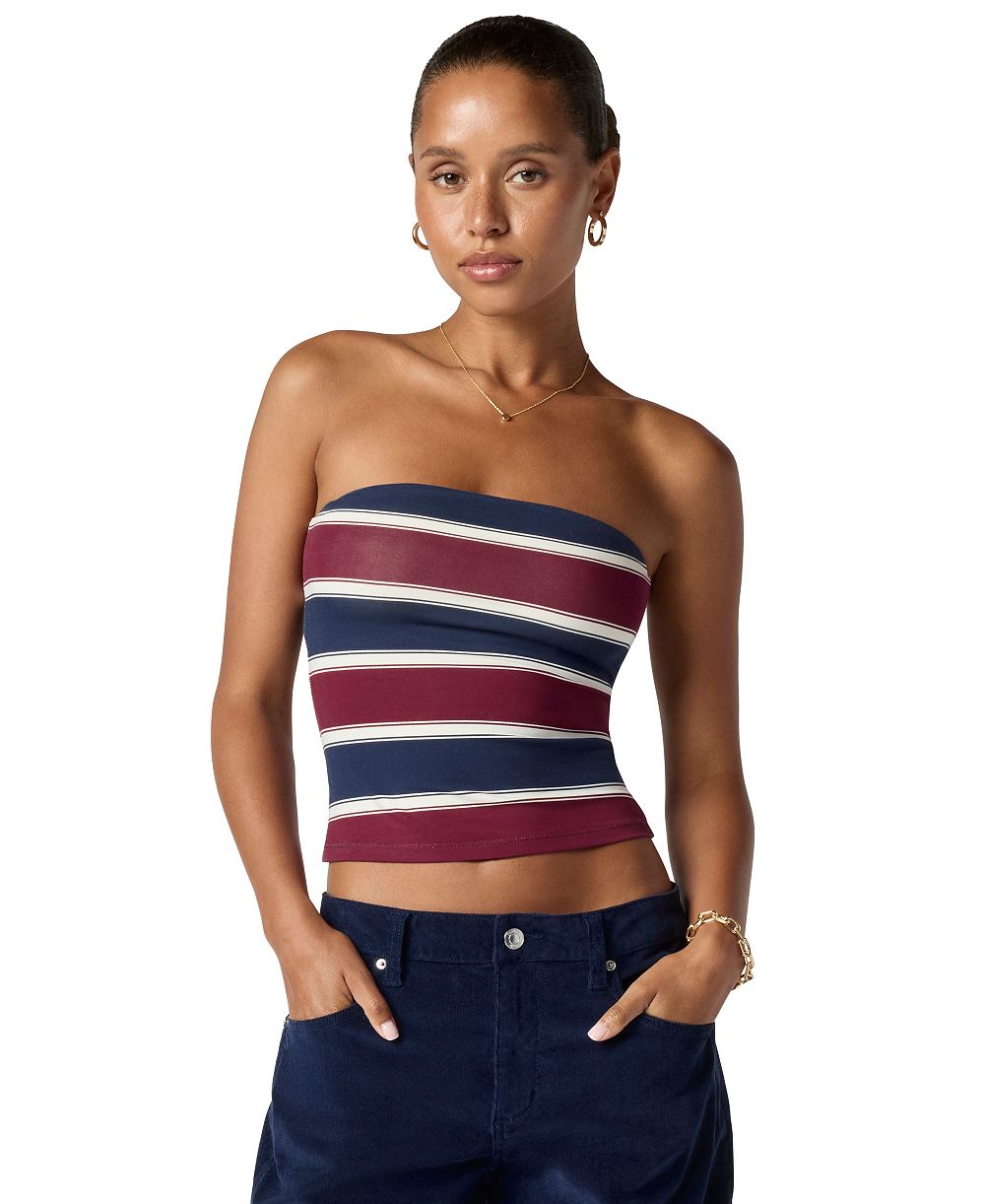FLORENCE BY MILLS Juniors' Striped Stretch Strapless Tube Top