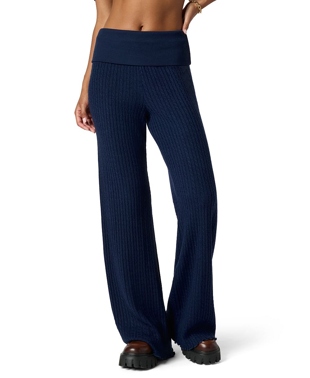 Florence By Mills Juniors' Baby Wide-Leg Cable-Knit Pull-On Pants