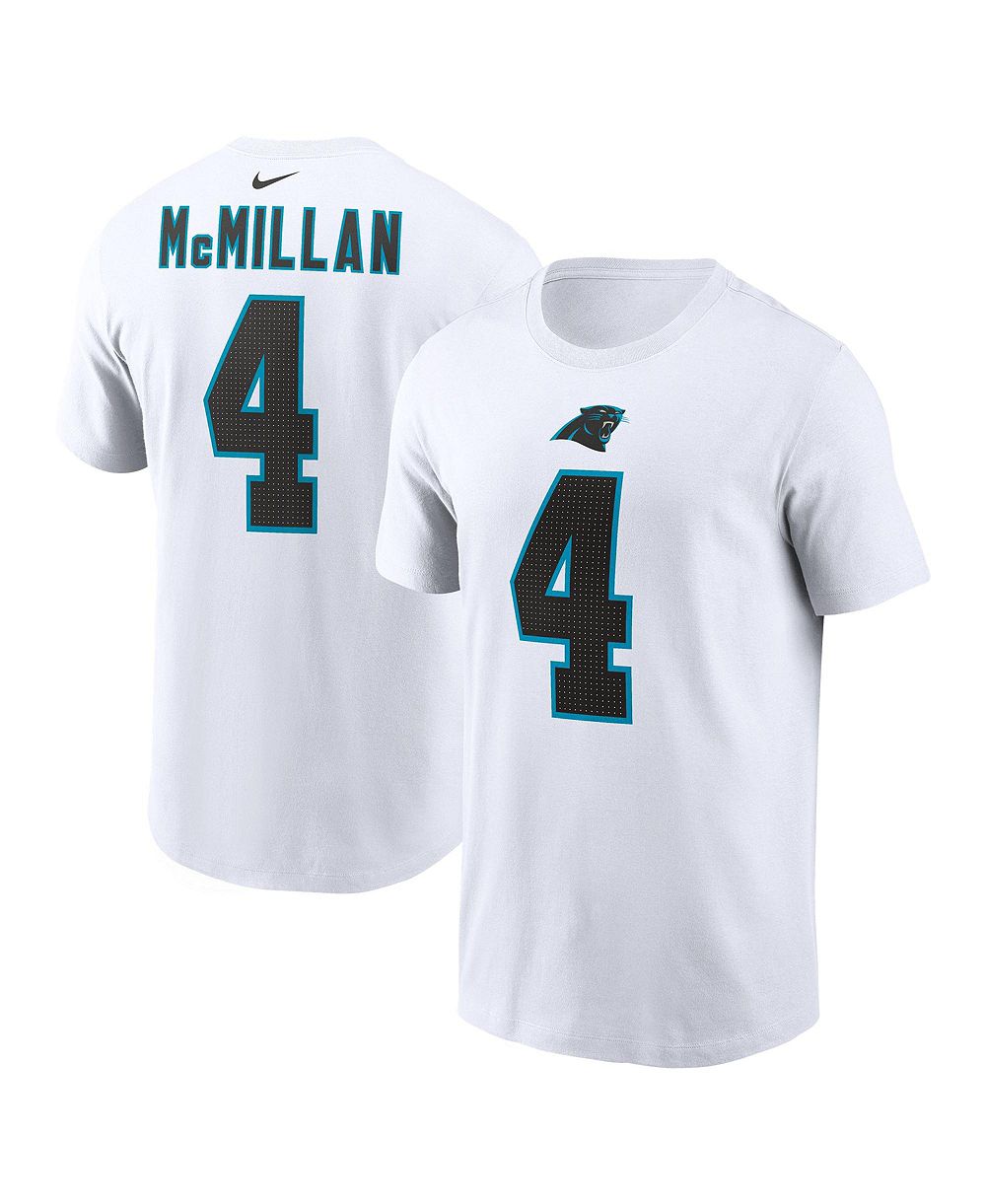Nike Мужская футболка с именем и номером Tetairoa McMillan, белая, Carolina Panthers