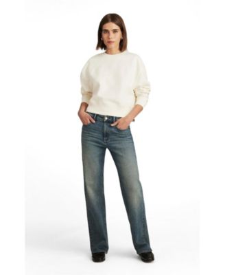 Mavi Jeans Women's Taylor High Rise Straight Leg In Mid Used Gold Premium