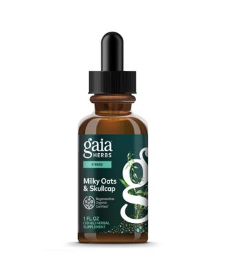 Gaia Herbs Milky Oats and Skullcap, 1 fl oz, Regenerative Certified