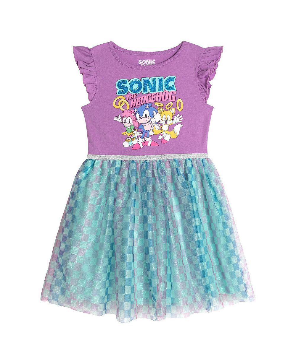 Sonic the Hedgehog Детское платье фатиновая пачка Tutu для девочек (2T-4T)