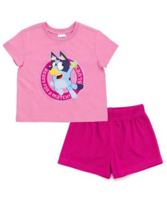 Комплект из футболки и шорт Bluey для девочек (2T - 4T)