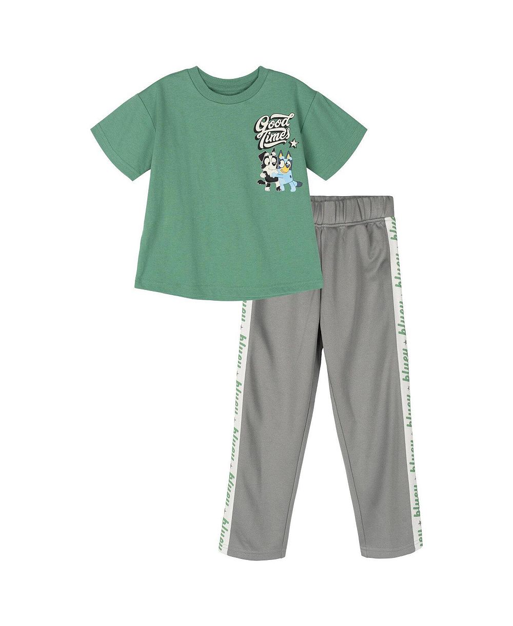 Bluey Little Boys (5-8) Athletic 2-Piece Tee and Pants Set