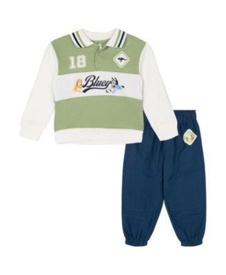 Bluey Boy's (5-12) Two-Piece Fleece Polo and Joggers Set