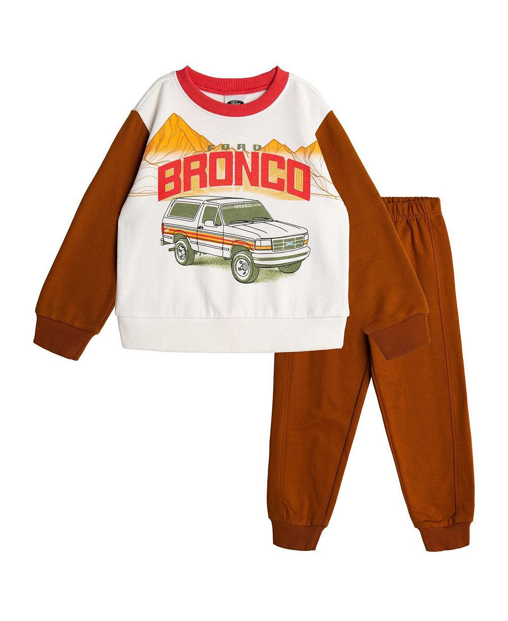 Ford Motor Company Little Boys (5-7) Fleece 2-Piece Sweatshirt and Pants Set
