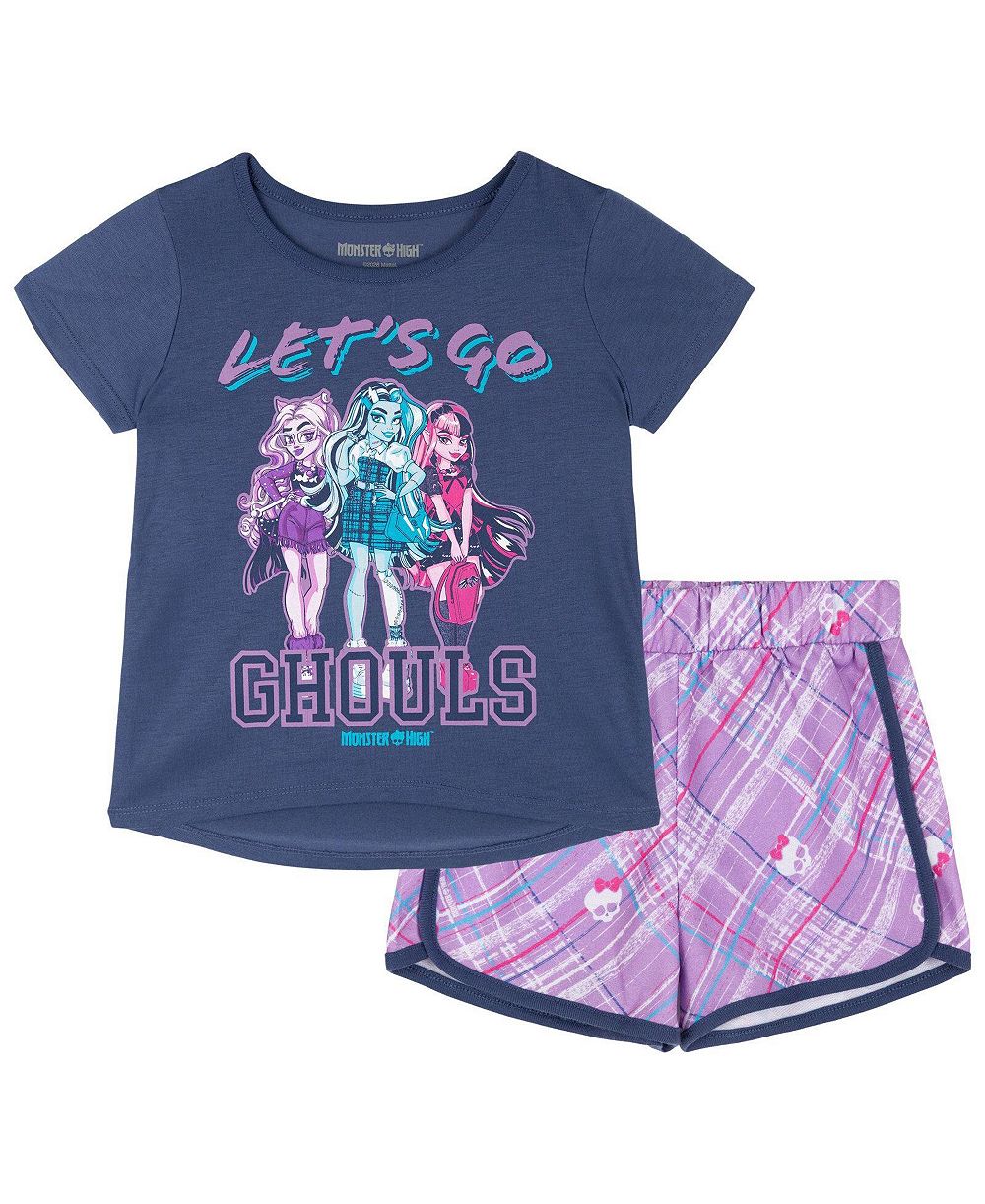 Monster High Girls' (5 to 16)2-Piece Tee and Dolphin Shorts Set
