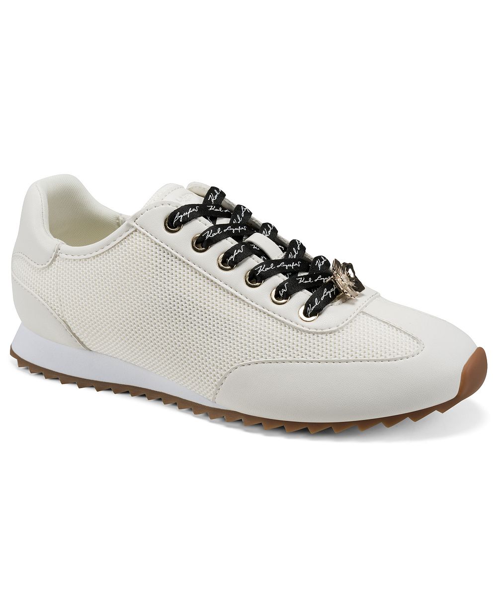 KARL LAGERFELD PARIS Women's Amelie Double Band Lace-Up Sneakers