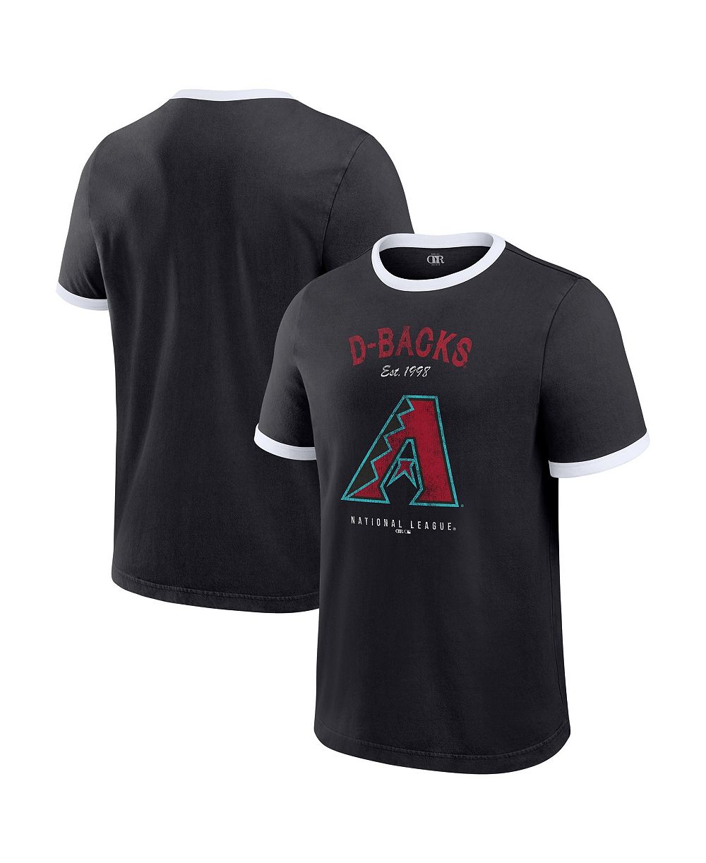 Мужская футболка Darius Rucker Collection By Fanatics Black Arizona Diamondbacks Washed Ringer