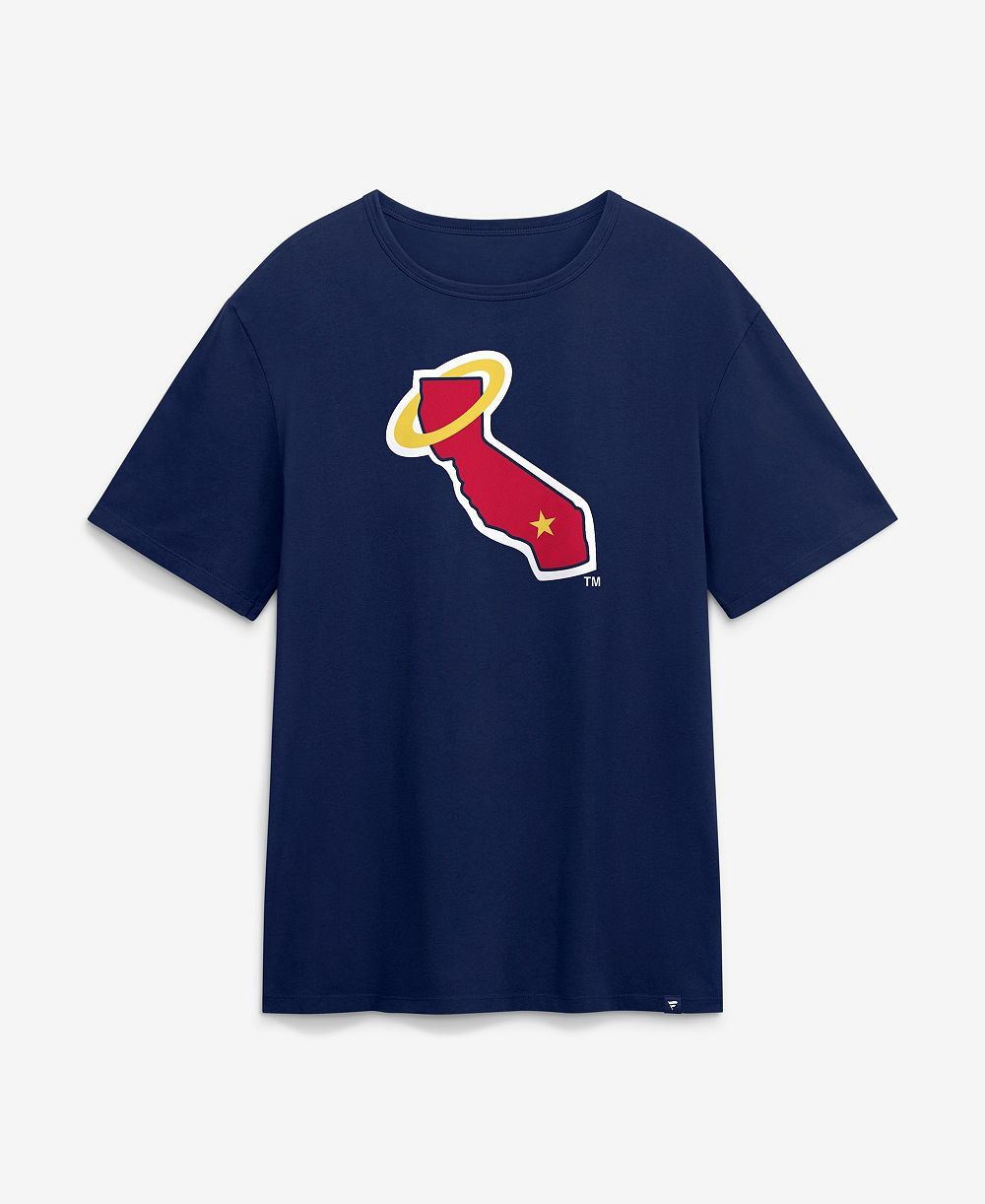 Fanatics Мужская футболка с логотипом California Angels Navy