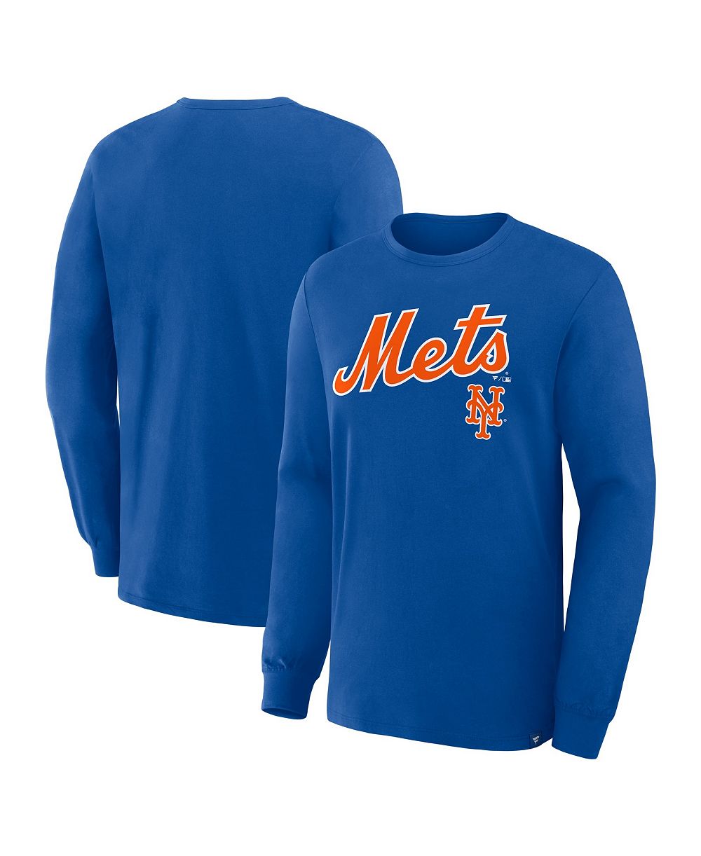 Мужская футболка Fanatics Royal New York Mets Lock-Up Legacy Long Sleeve