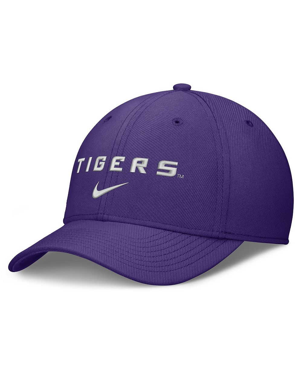 Мужская кепка Nike Purple LSU Tigers Rise On-Field Swoosh Flex Dri-FIT Flex