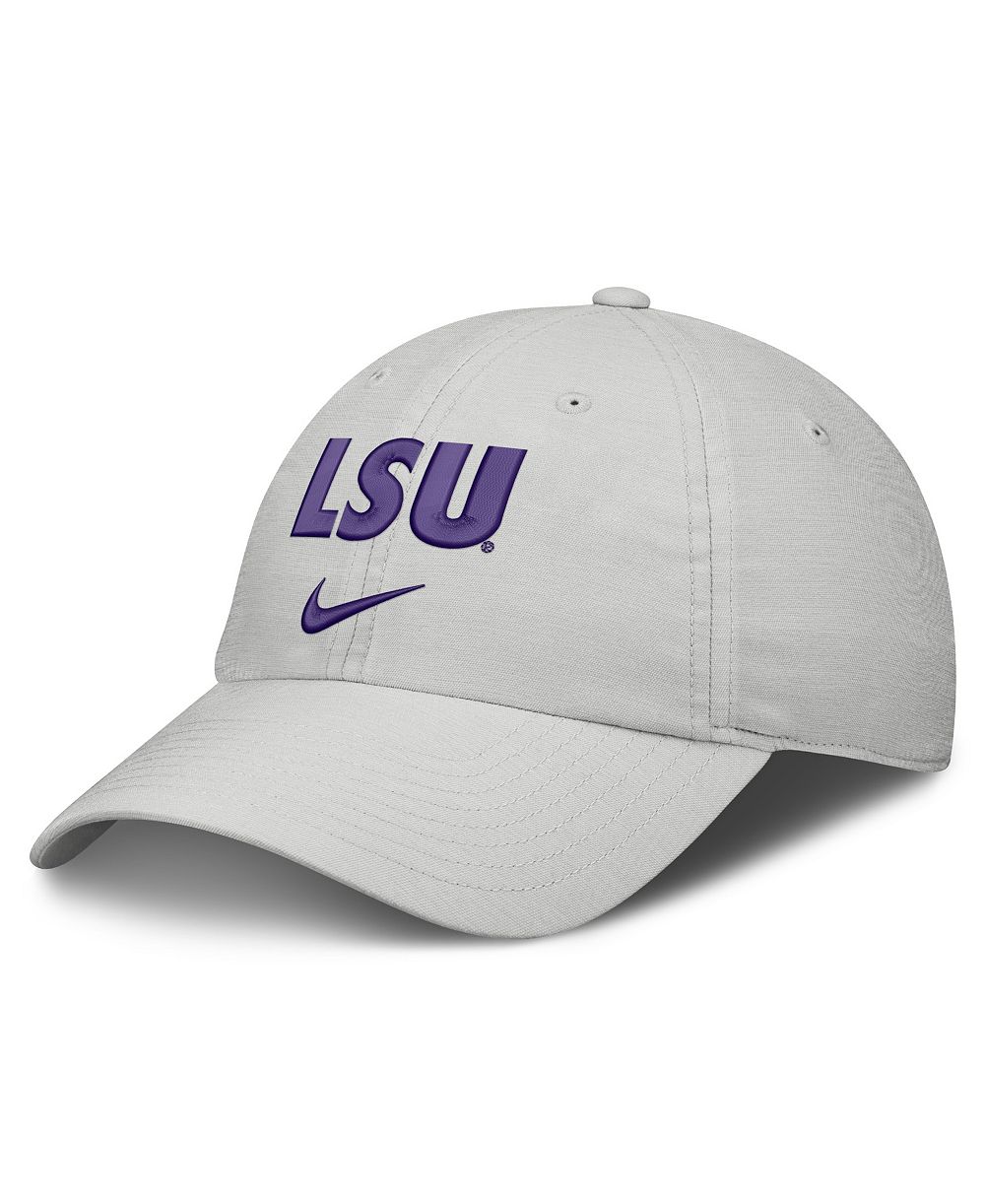 Мужская и женская регулируемая кепка Nike LSU Tigers 2026 On-Field Gameday Club серая