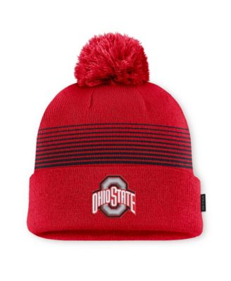 Nike Men's and Women's Scarlet Ohio State Buckeyes 2026 On-Field Cuffed Knit Pom Hat