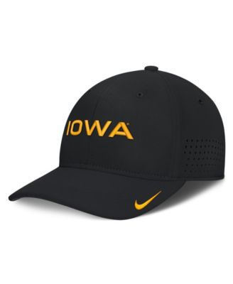Nike Men's Black Iowa Hawkeyes Gameday Aerobill Swooshflex Dri-FIT Hat