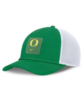 Мужская и женская кепка Nike Green Oregon Ducks 2026 On-Field Gameday Rope Trucker Adjustable