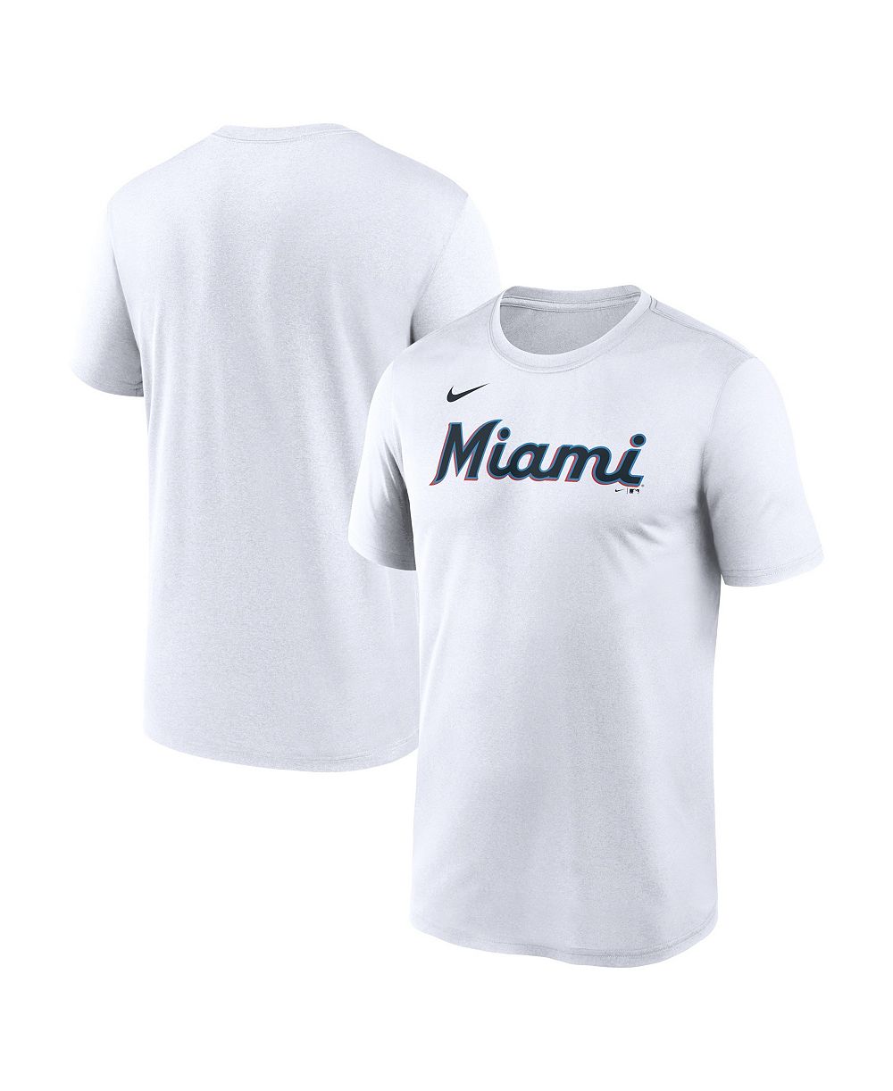 Nike Мужская футболка Miami Marlins New Legend Wordmark Dri-FIT White