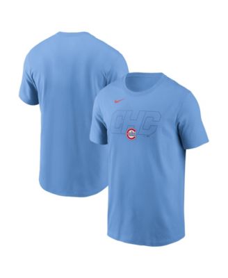 Мужская футболка Nike Chicago Cubs, светло-голубой цвет, альтернативный логотип