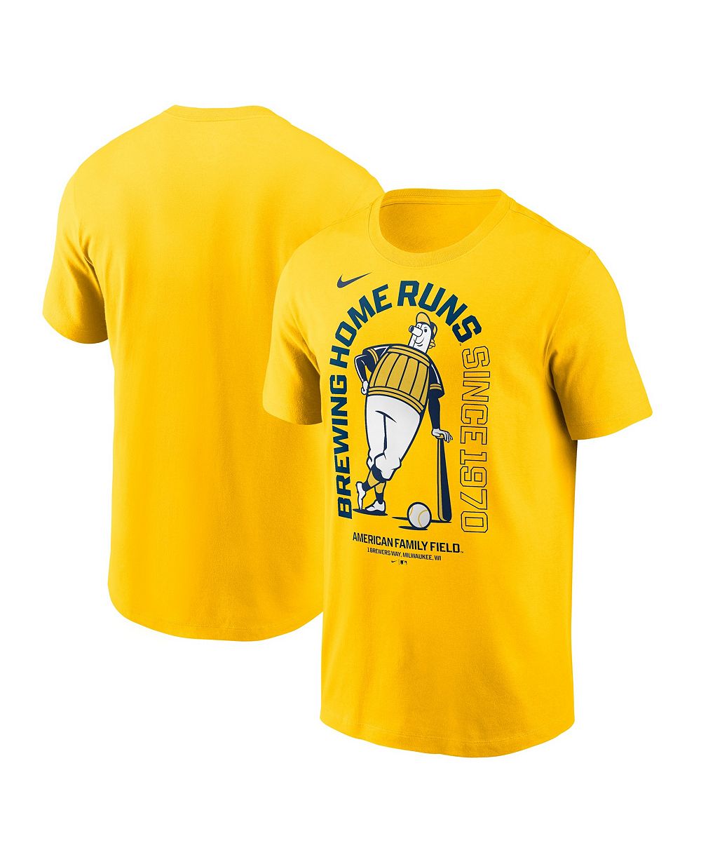Мужская футболка Nike Gold Milwaukee Brewers Local