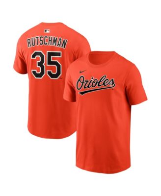 Nike Men's Adley Rutschman Orange Baltimore Orioles Name & Number T-Shirt