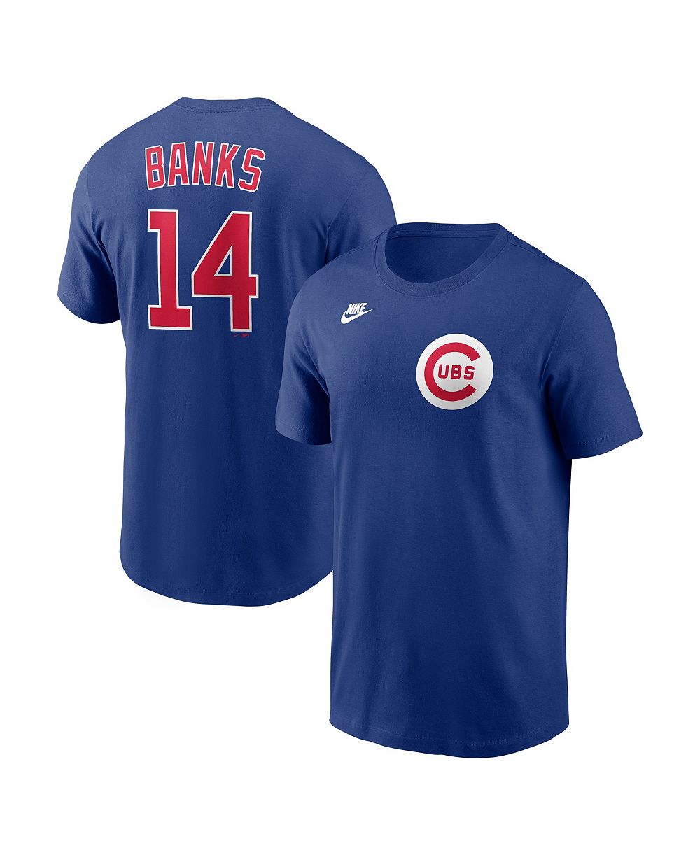 Мужская футболка Nike Ernie Banks Rush Blue Chicago Cubs